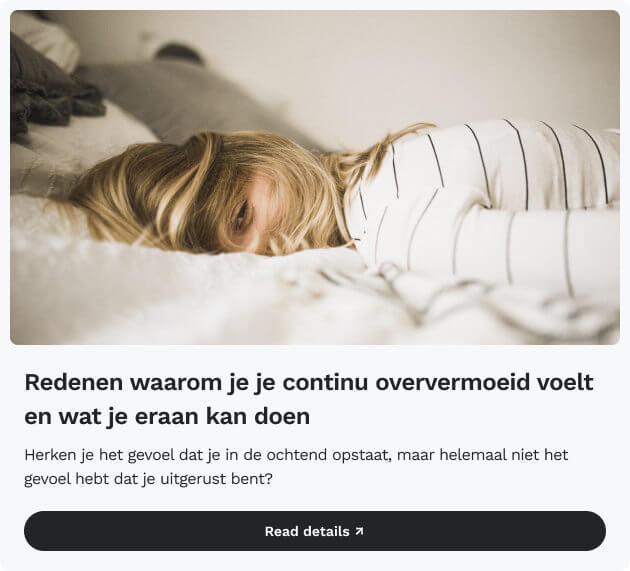Artikel oververmoeidheid