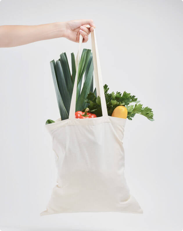 boodschappentas met groente