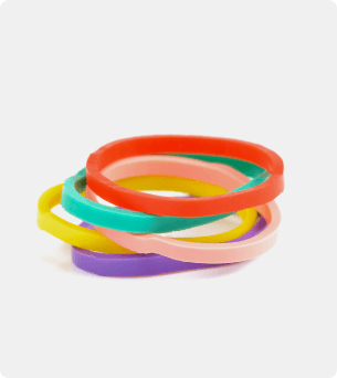 verschillende kleuren tekenbandjes