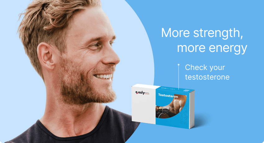 Home page banner Testosteron. More strength, more energy: check your testosterone.